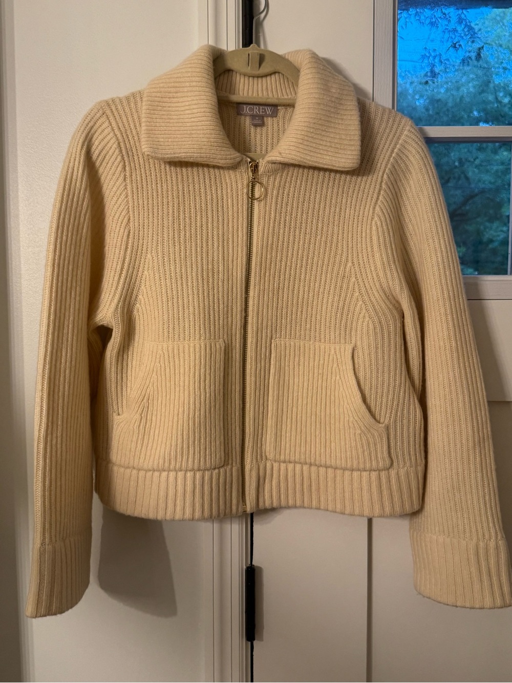 J. Crew Wool Zipper Cardigan